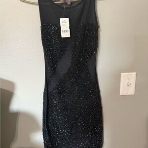 Issue New York Black Beaded Mini Dress size XS